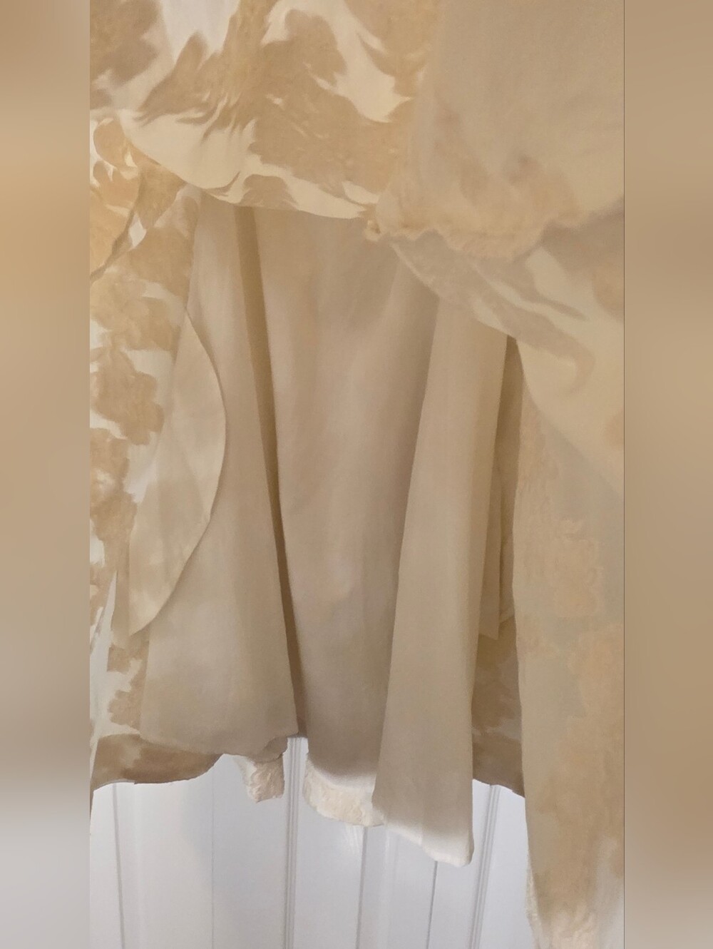 H&M Edition Jacquard Strapless Mini Dress Small In Cream - Picture 9 of 11